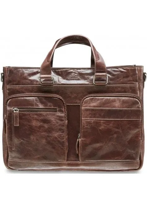 Mancini Single Compartment 15.6'' Laptop / Tablet Briefcase