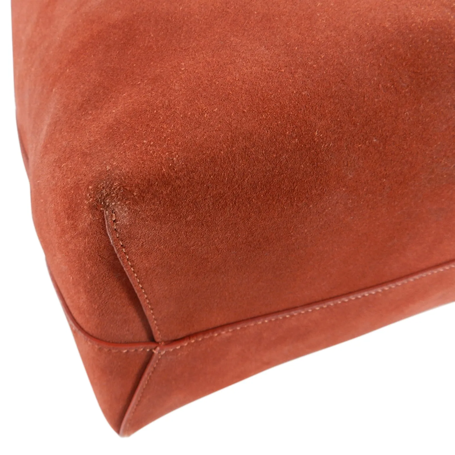 Mansur Gavriel Rust Suede Large Bucket Bag