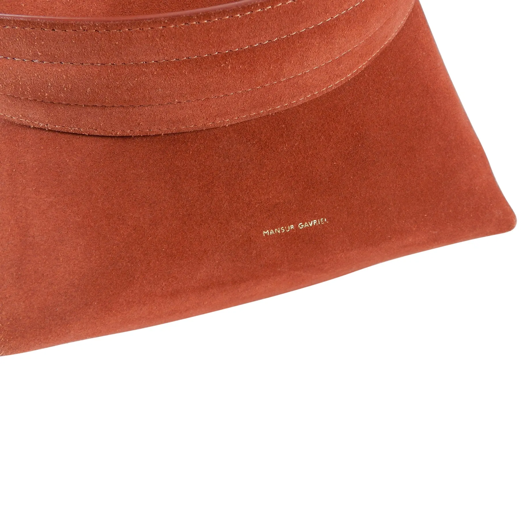 Mansur Gavriel Rust Suede Large Bucket Bag