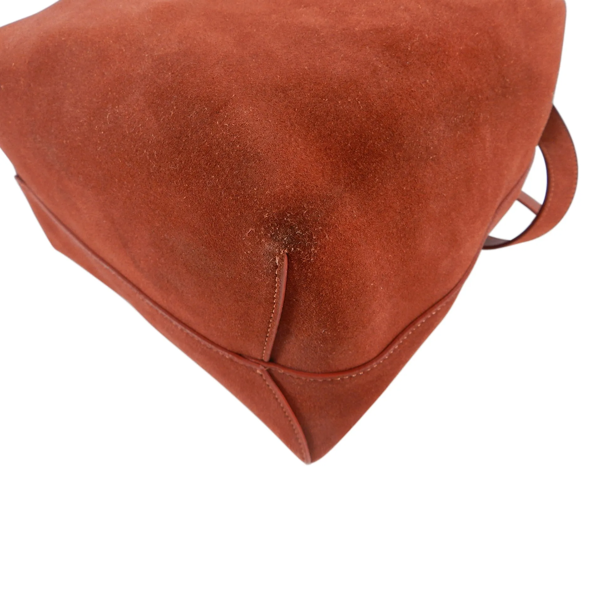 Mansur Gavriel Rust Suede Large Bucket Bag