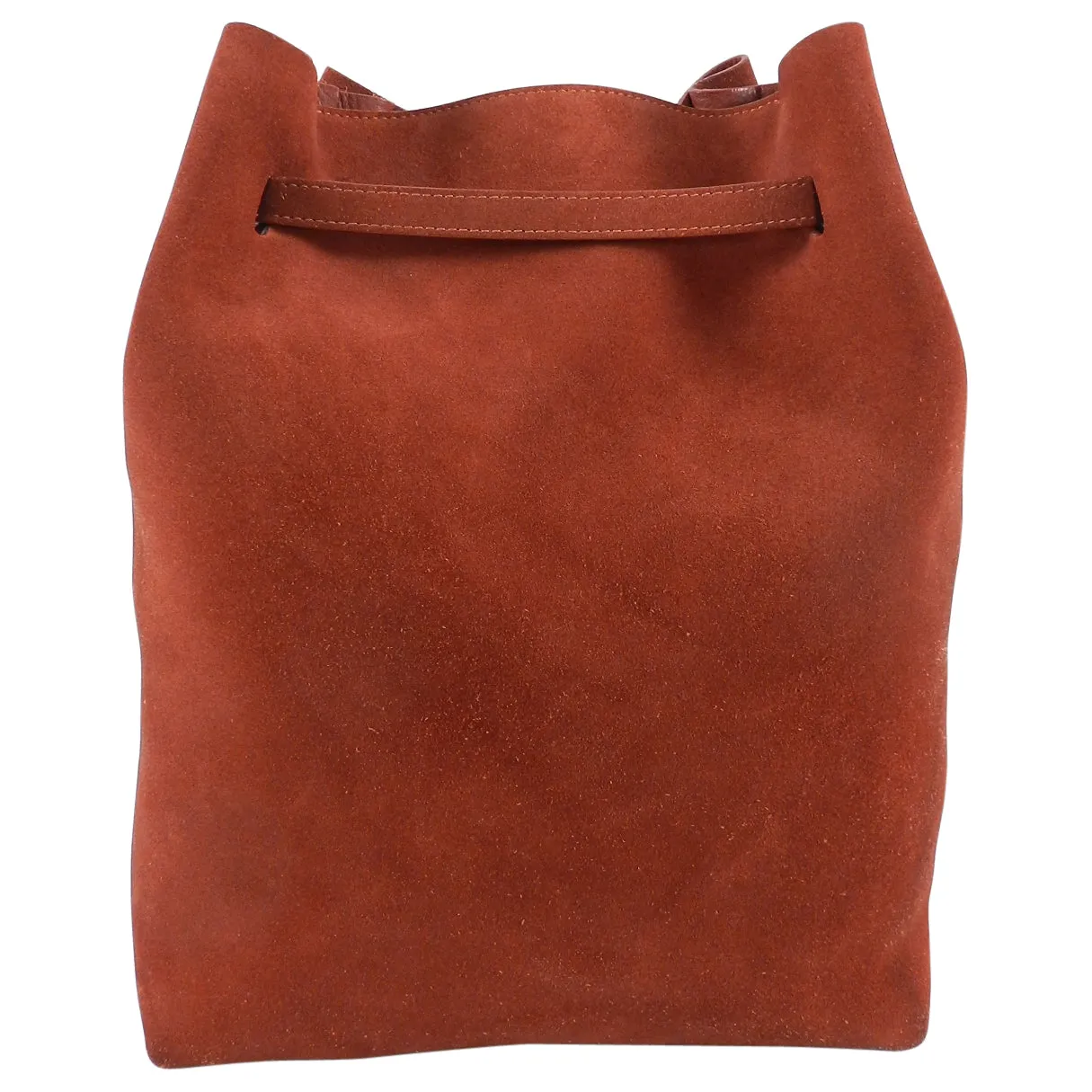 Mansur Gavriel Rust Suede Large Bucket Bag