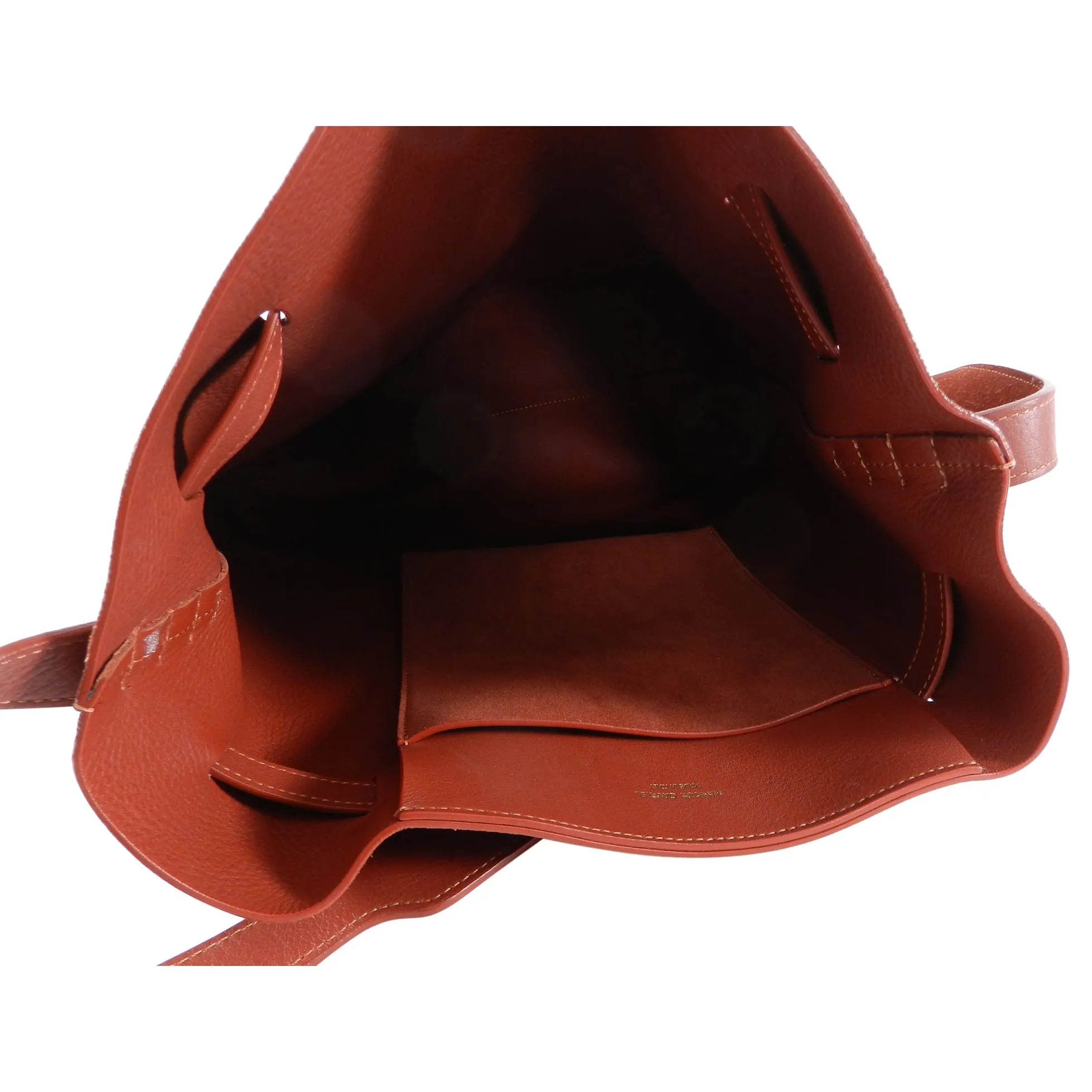 Mansur Gavriel Rust Suede Large Bucket Bag