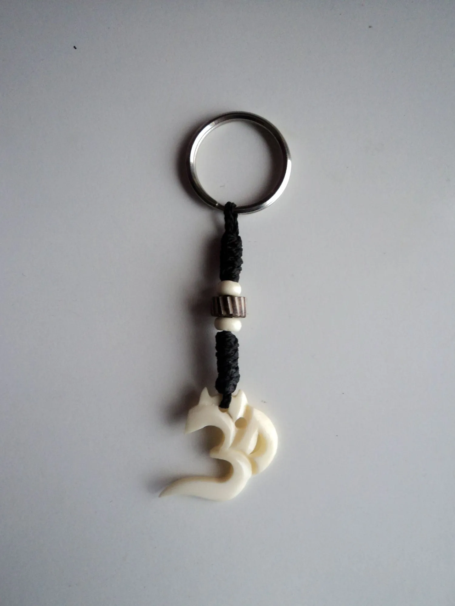 Mantra Om Bone Keychain