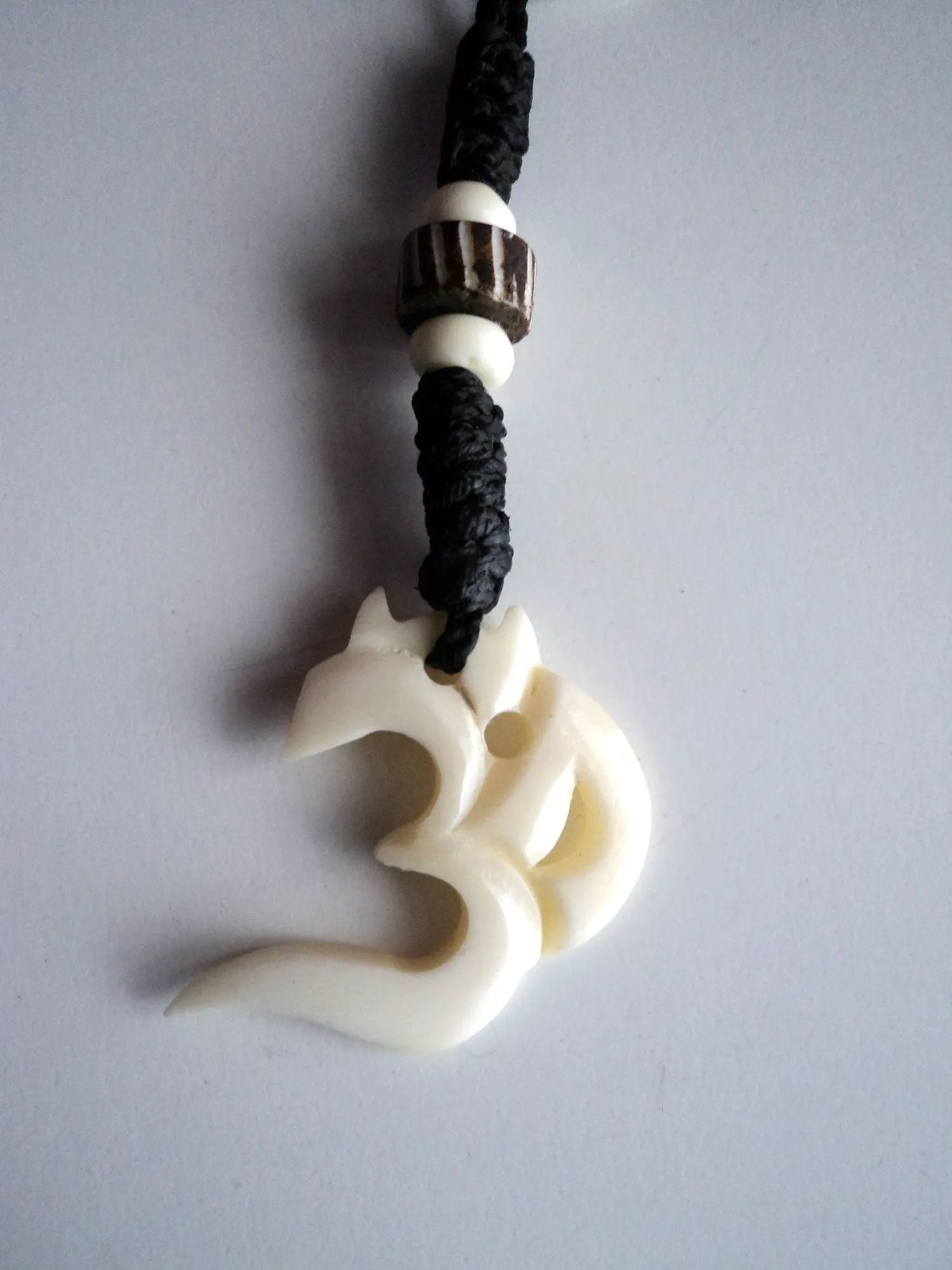 Mantra Om Bone Keychain