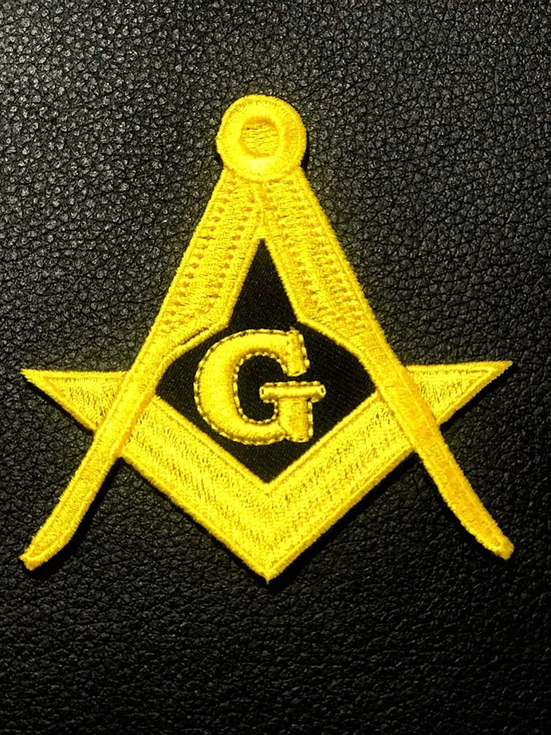 Masonic Regalia MM/WM and Provincial Apron Briefcase with Yellow Square Compass and G