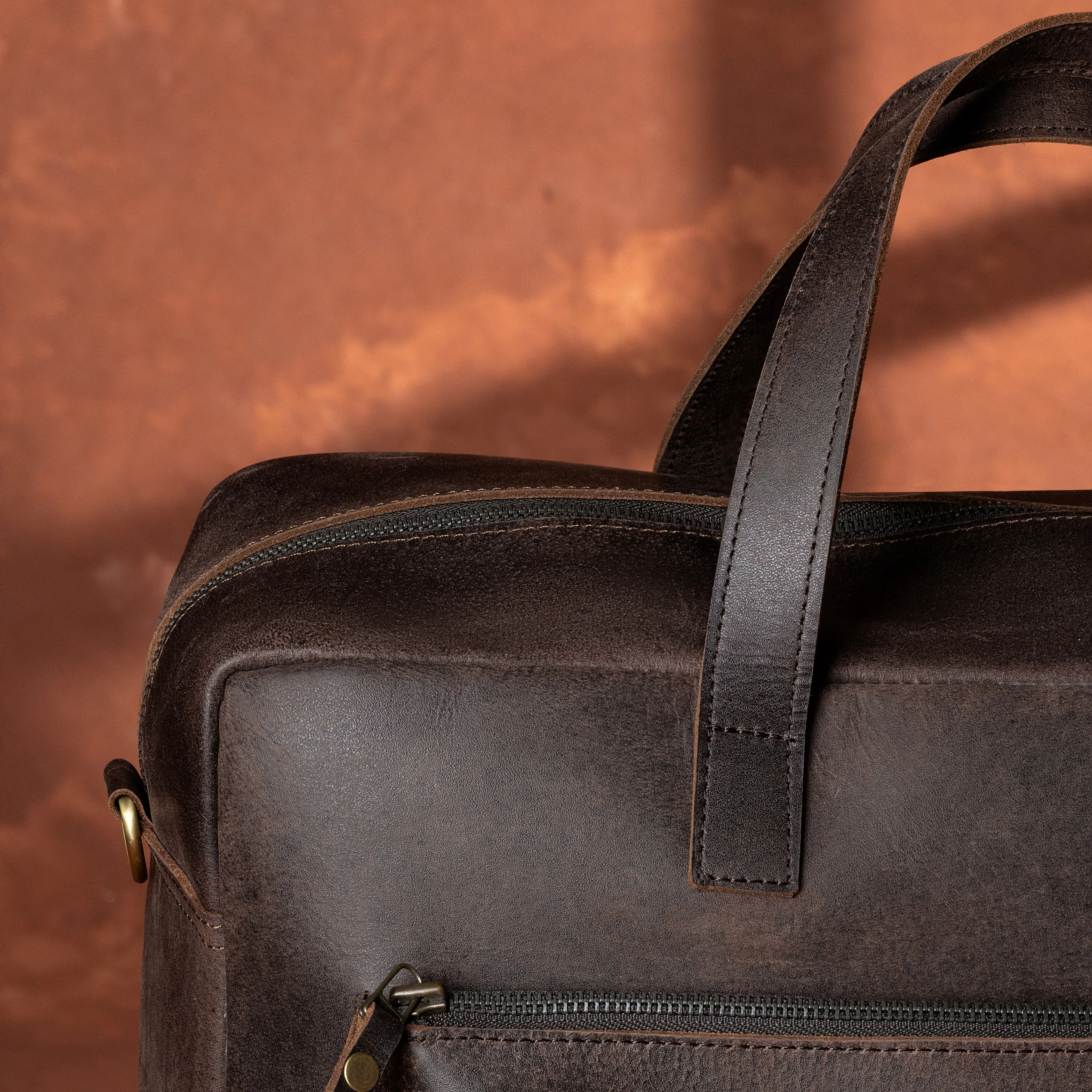 Master Mason Blue Lodge Briefcase - Dark Brown Cow Leather