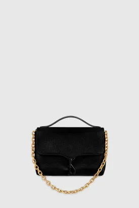 Megan Top Handle With Chain Bag In Black