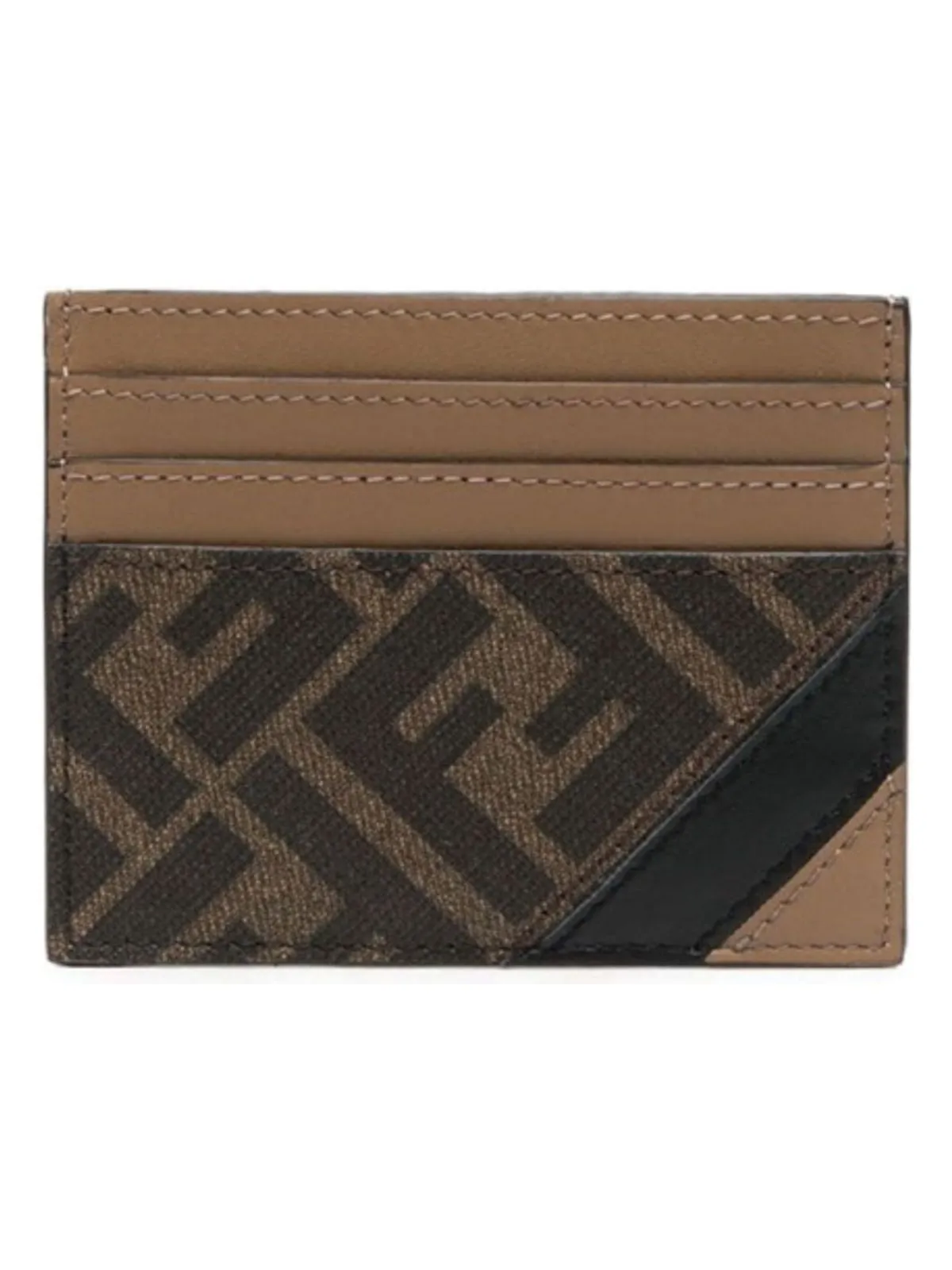 Men's Fabric Ff Motif Card Holder in Brown | Size UNICA | 7M0164AJF8