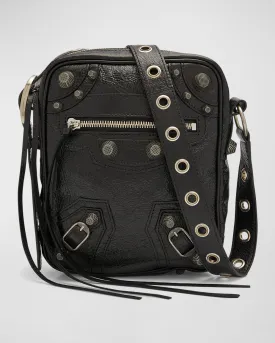 Men's Le Cagole Leather Crossbody Bag