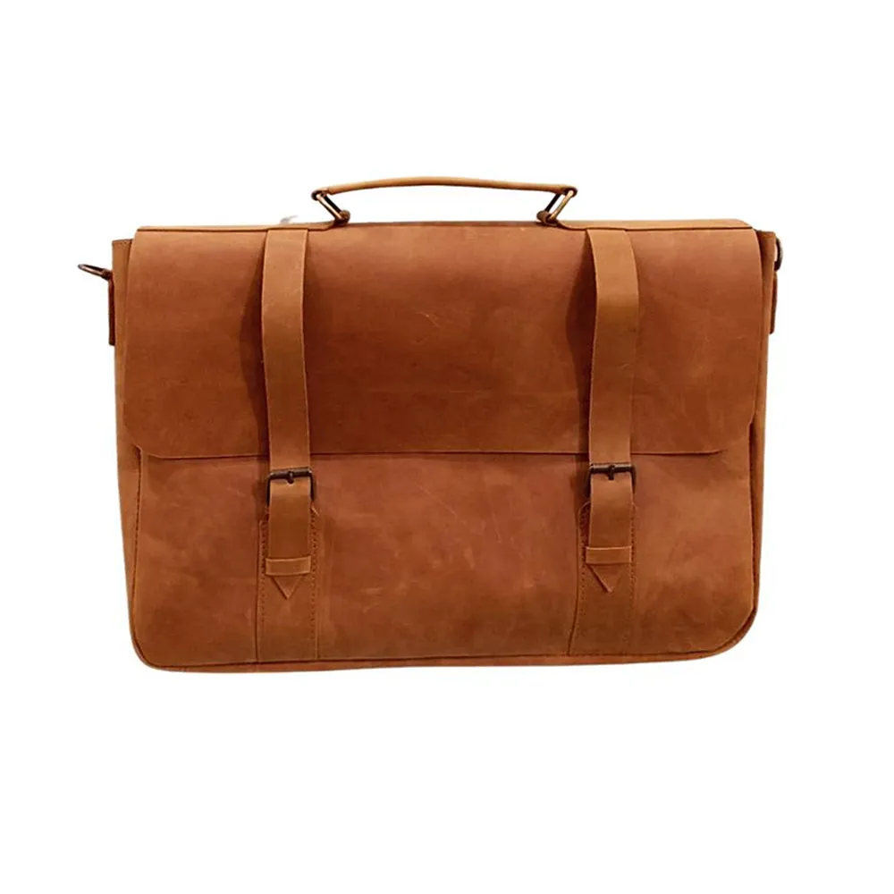 Men's Messenger Bag 15.6" Leather Briefcase