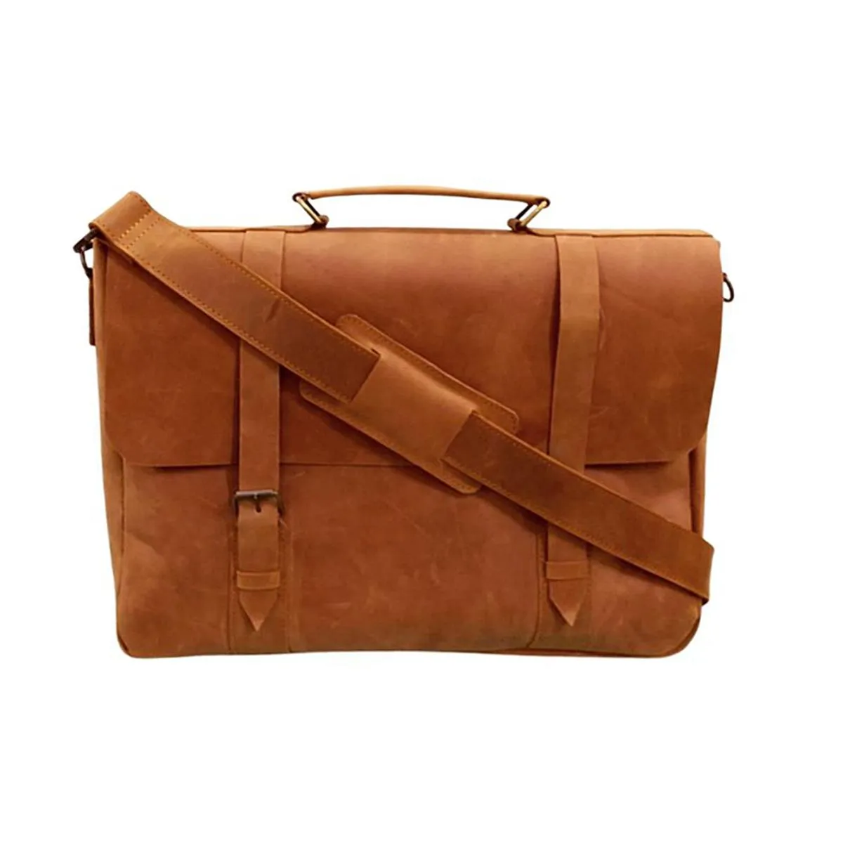 Men's Messenger Bag 15.6" Leather Briefcase