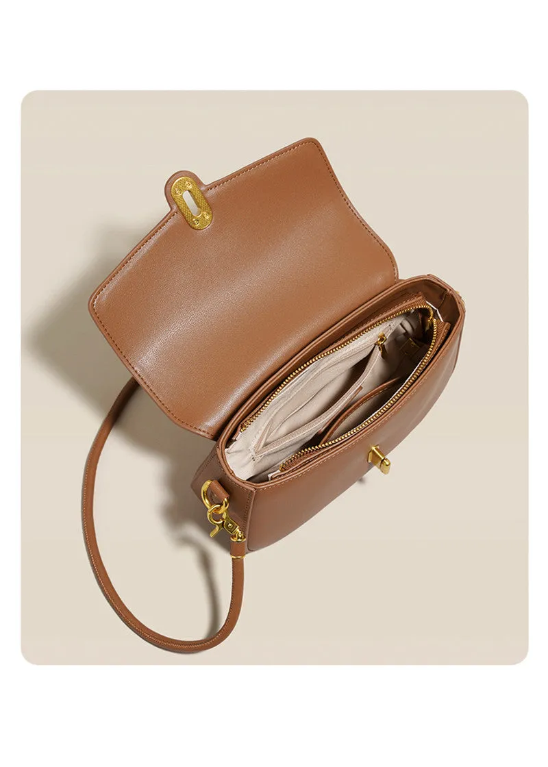 Nappa Leather Flap Shoulder & Crossbody Bag