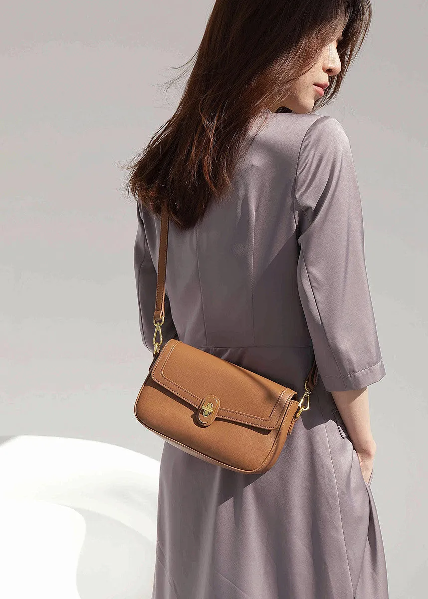 Nappa Leather Flap Shoulder & Crossbody Bag