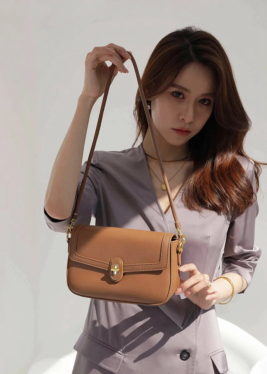 Nappa Leather Flap Shoulder & Crossbody Bag