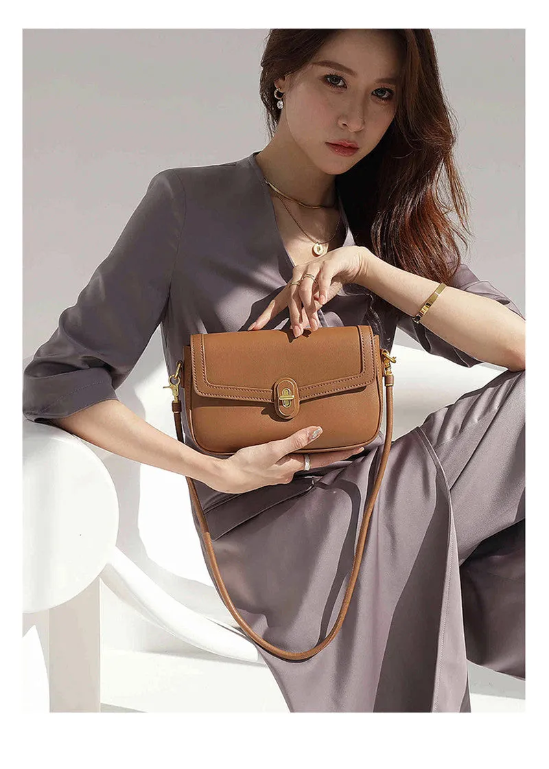 Nappa Leather Flap Shoulder & Crossbody Bag