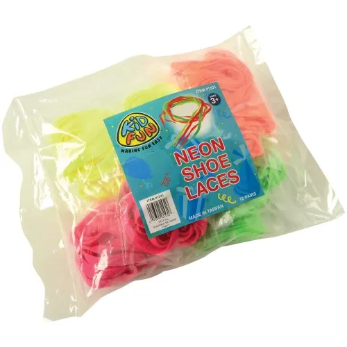 Neon Shoe Laces Party Favor (One Dozen)