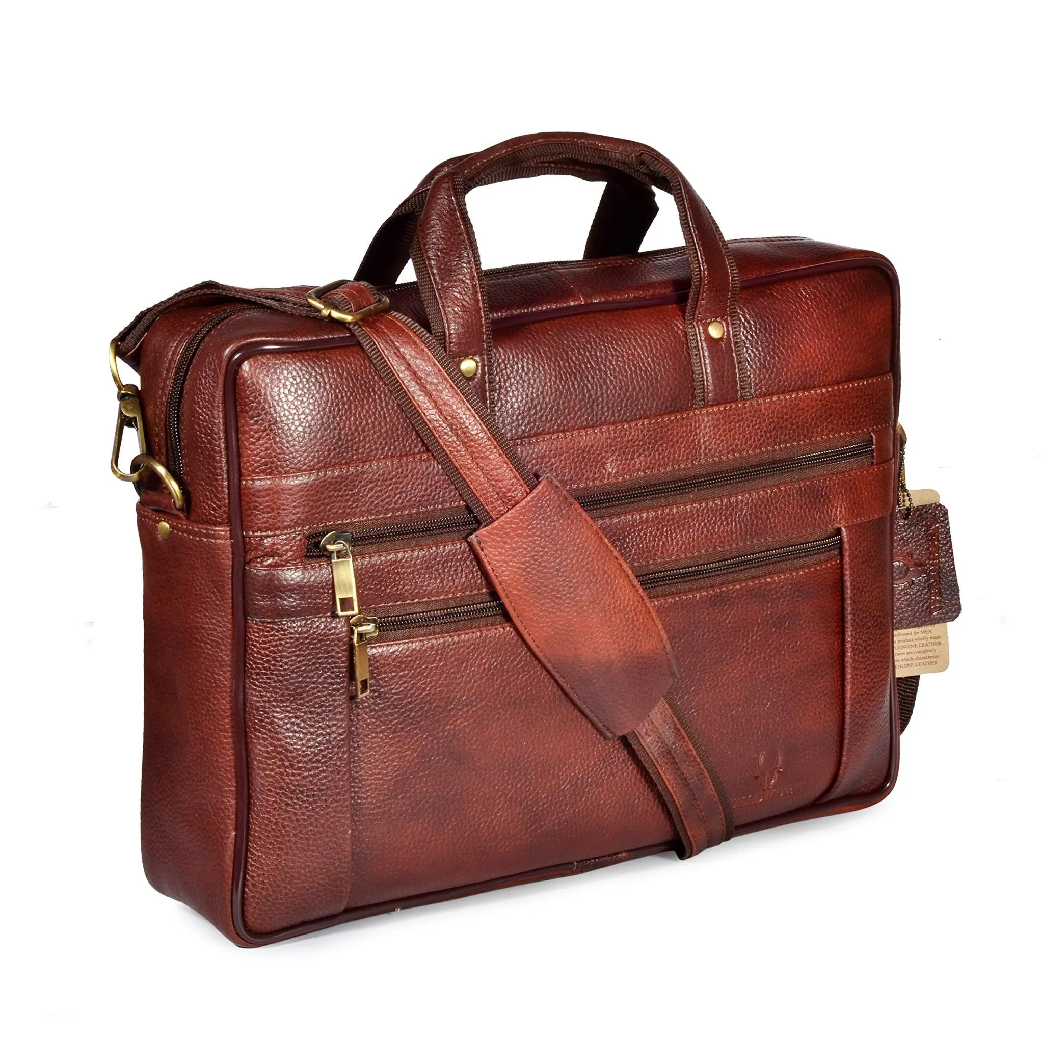 NEVADA Leather Laptop Messenger Bag for Men