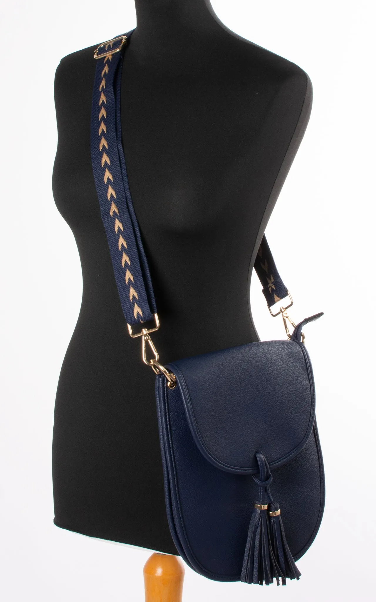 Oval Tassel Bag | Navy