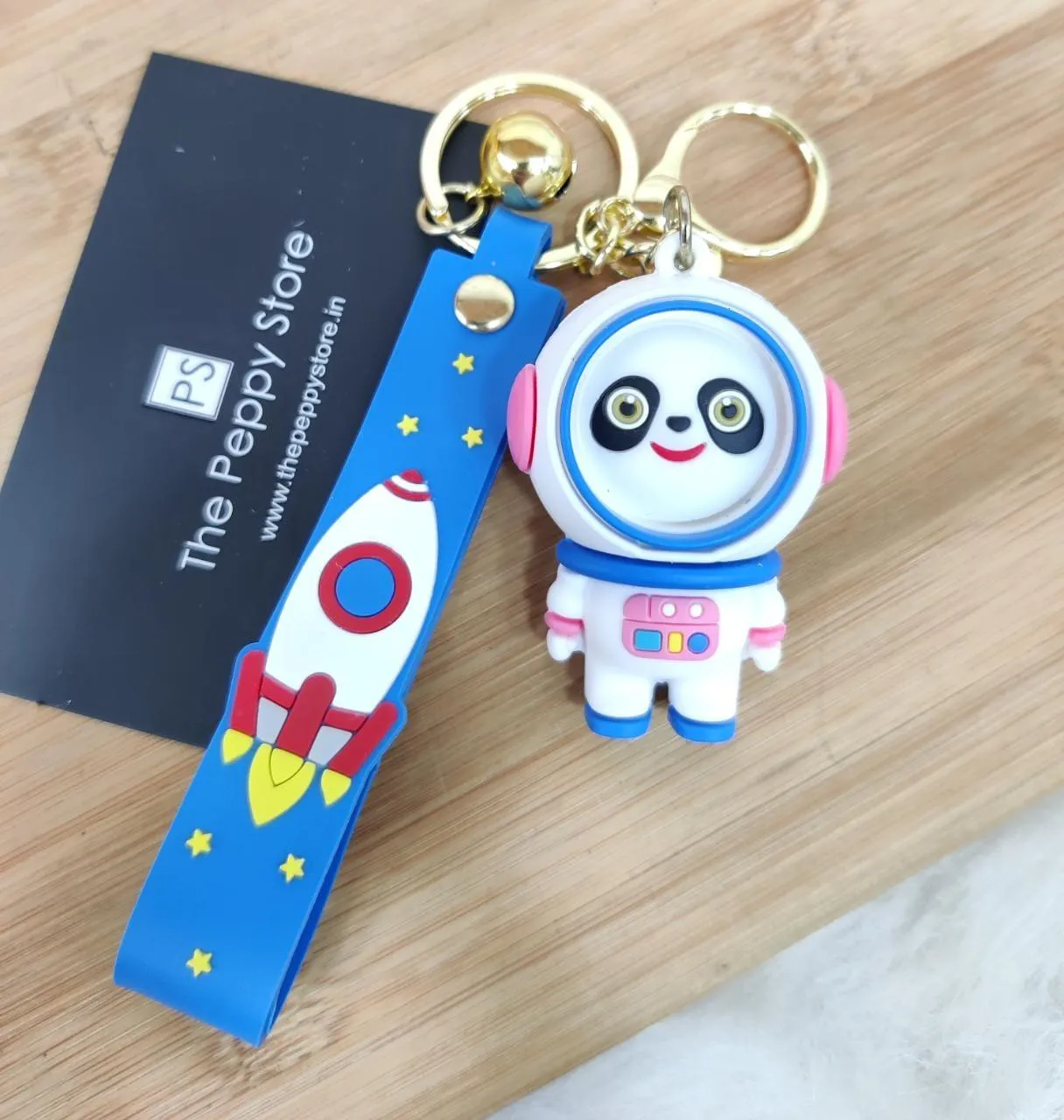 Panda Keychains With Bagcharm and Strap (Select From Drop Down Menu)