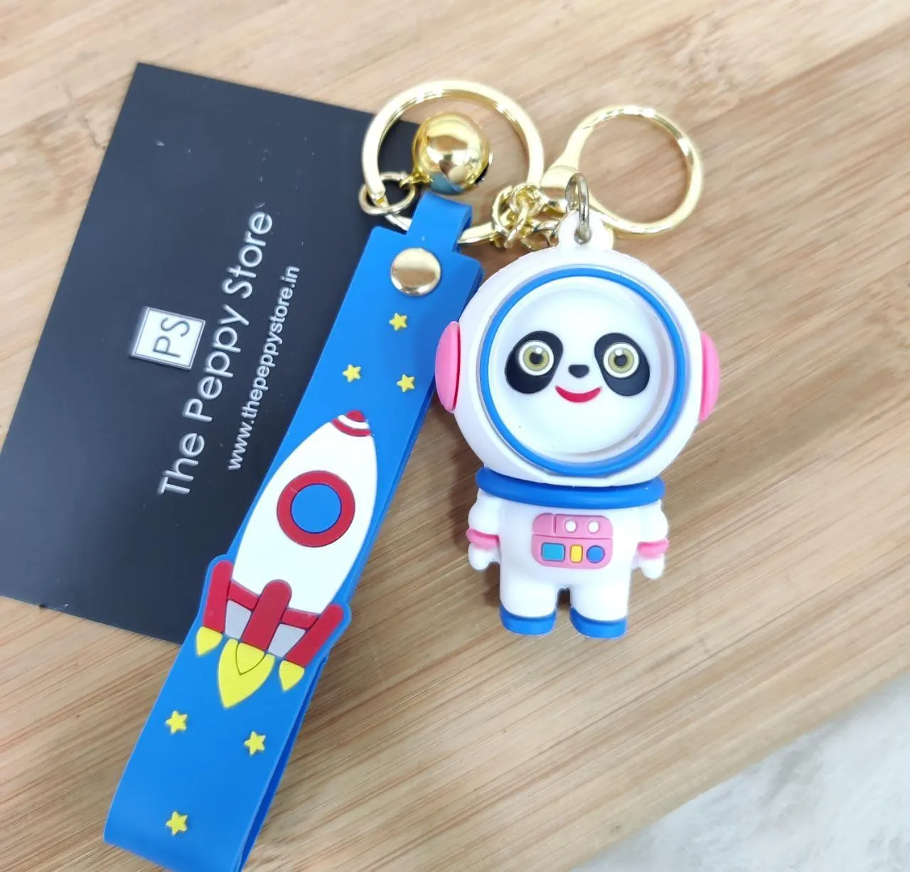 Panda Keychains With Bagcharm and Strap (Select From Drop Down Menu)