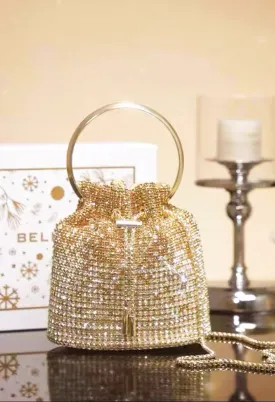 Pankh Diamond Bucket Rhinestones Bag