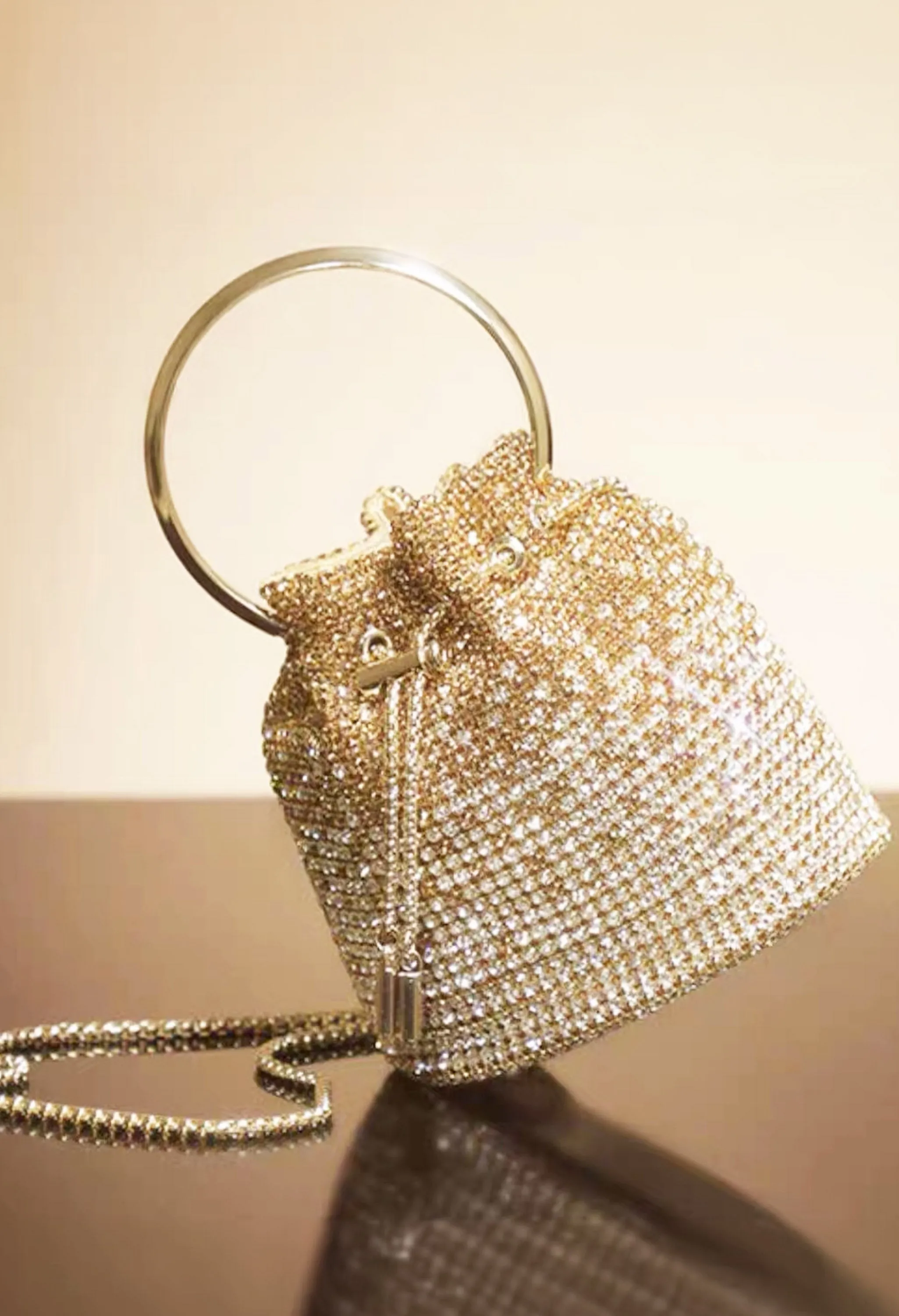 Pankh Diamond Bucket Rhinestones Bag