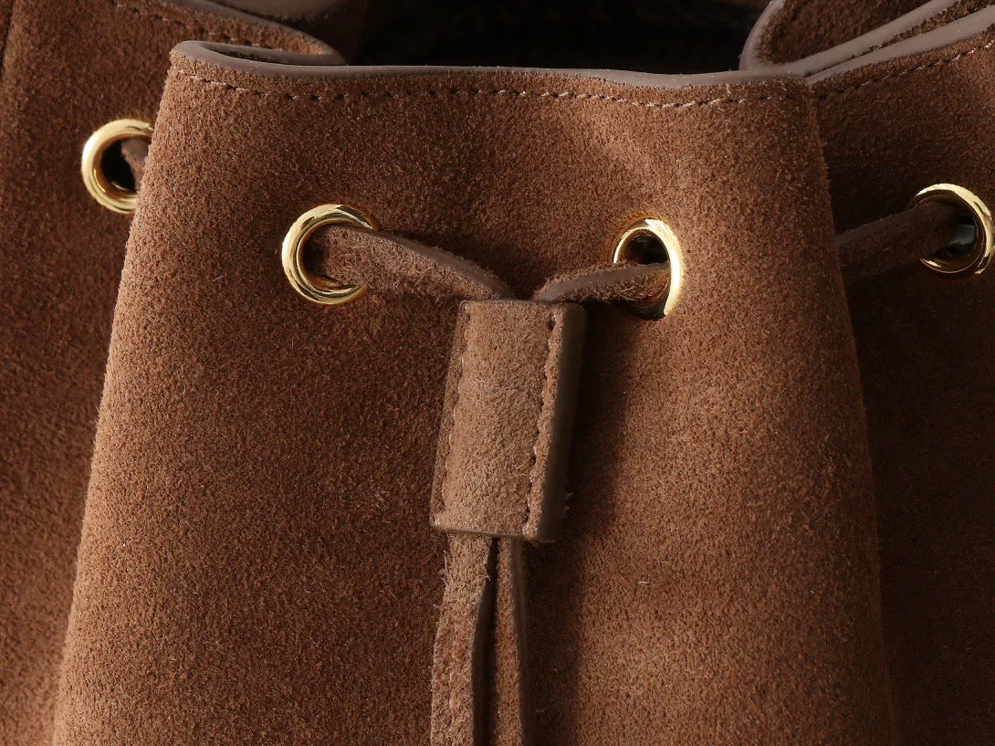 PD334 Small Suede Leather Bucket Bag / HIGHEST QUALITY VERSION / 8.2x8.2x4.7inch