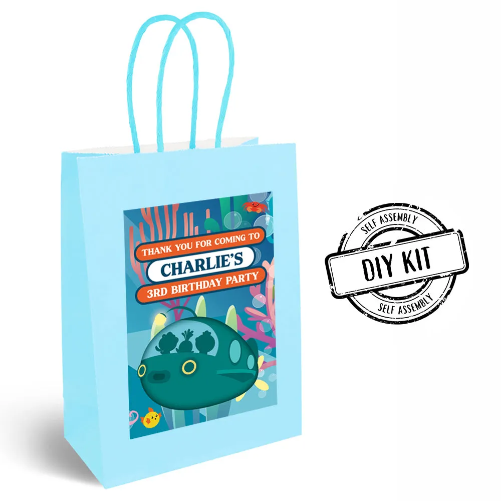 Personalised Octo-Adventures Paper Party Bags - Pack of 12