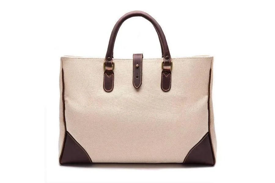 Piccadilly Canvas Tote - Ivory