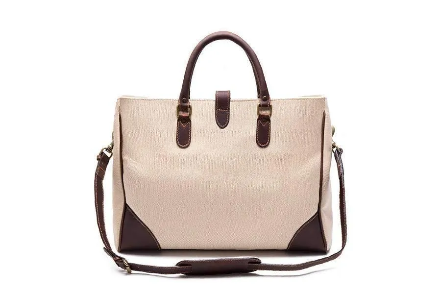 Piccadilly Canvas Tote - Ivory