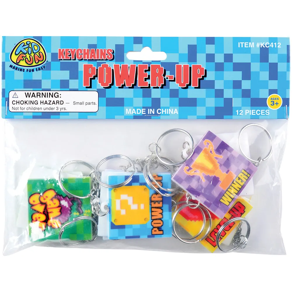 Power Up Keychains Party Favor (1 Dozen)