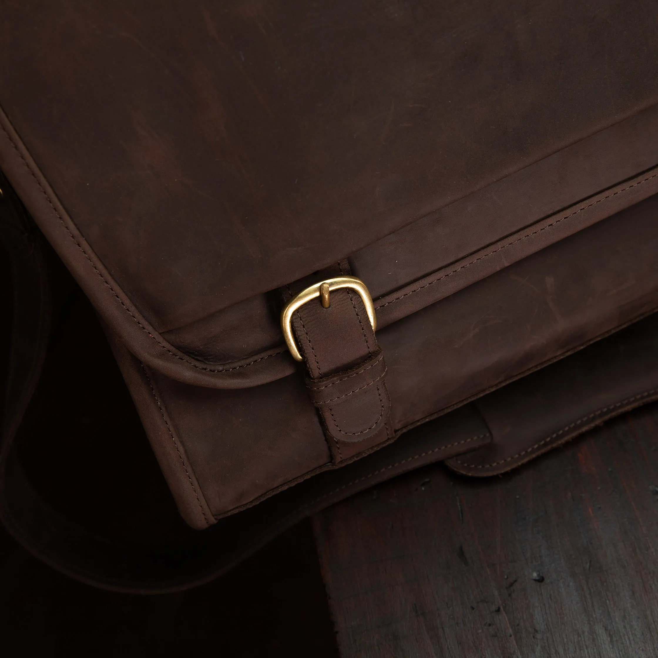 Pull Up Leather Executive Briefcase