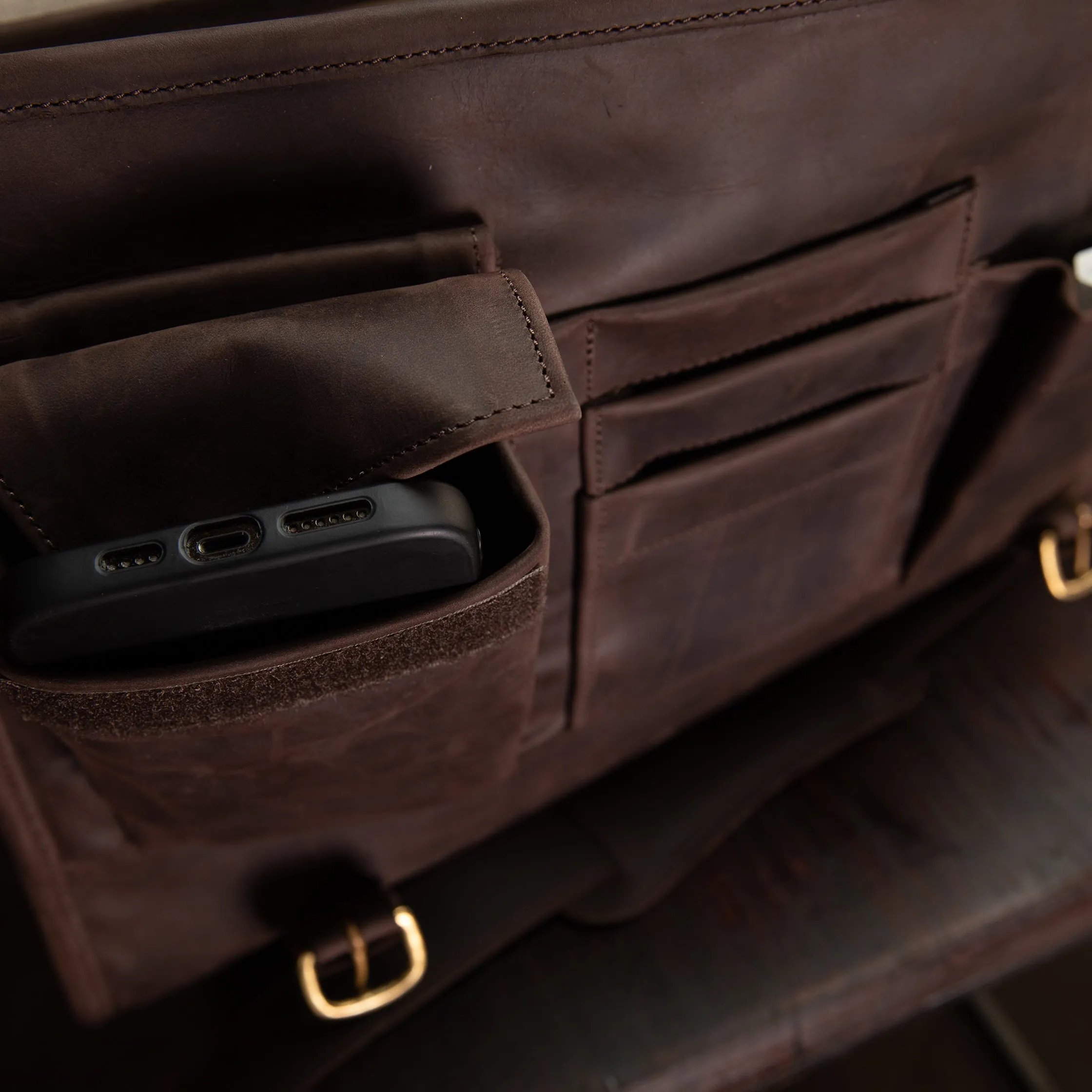 Pull Up Leather Executive Briefcase