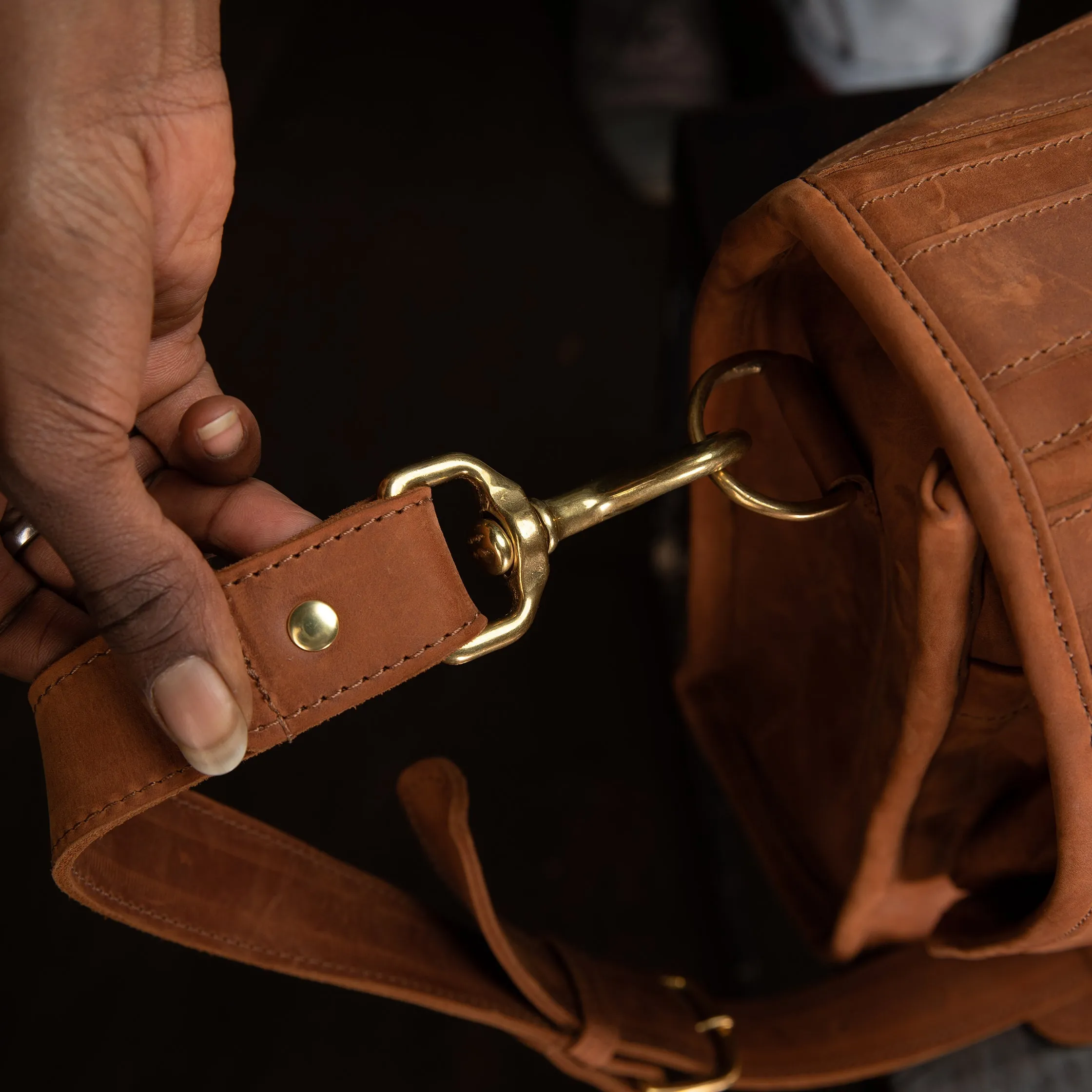 Pull Up Leather Executive Briefcase