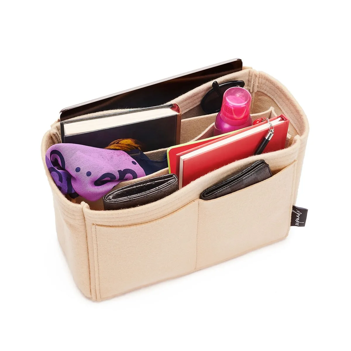 Purse Organizer Insert for Celine Luggage, Bag Organizer with Middle Compartment and Exterior Pockets