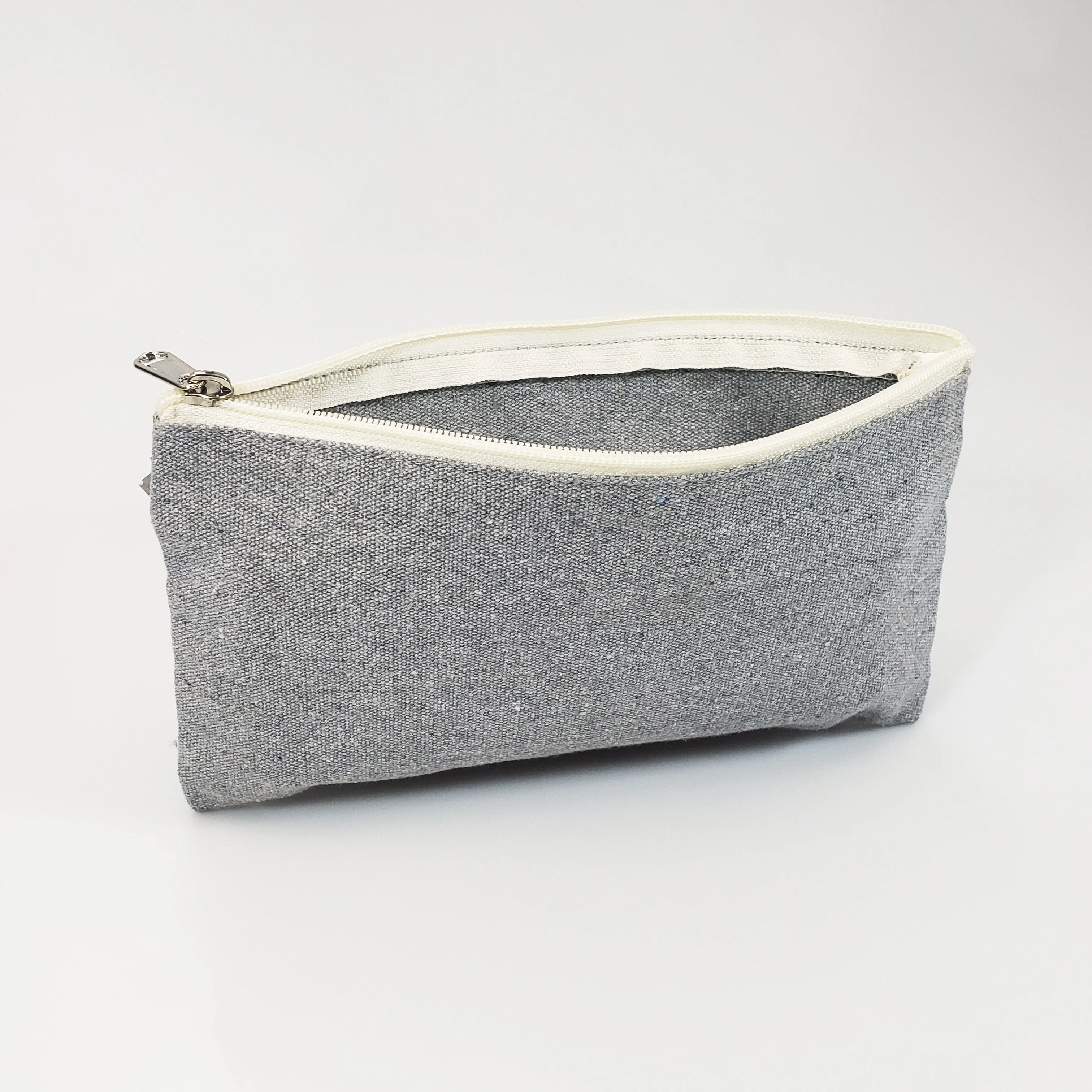 Recycled Canvas Flat Zipper Pouch - RC694