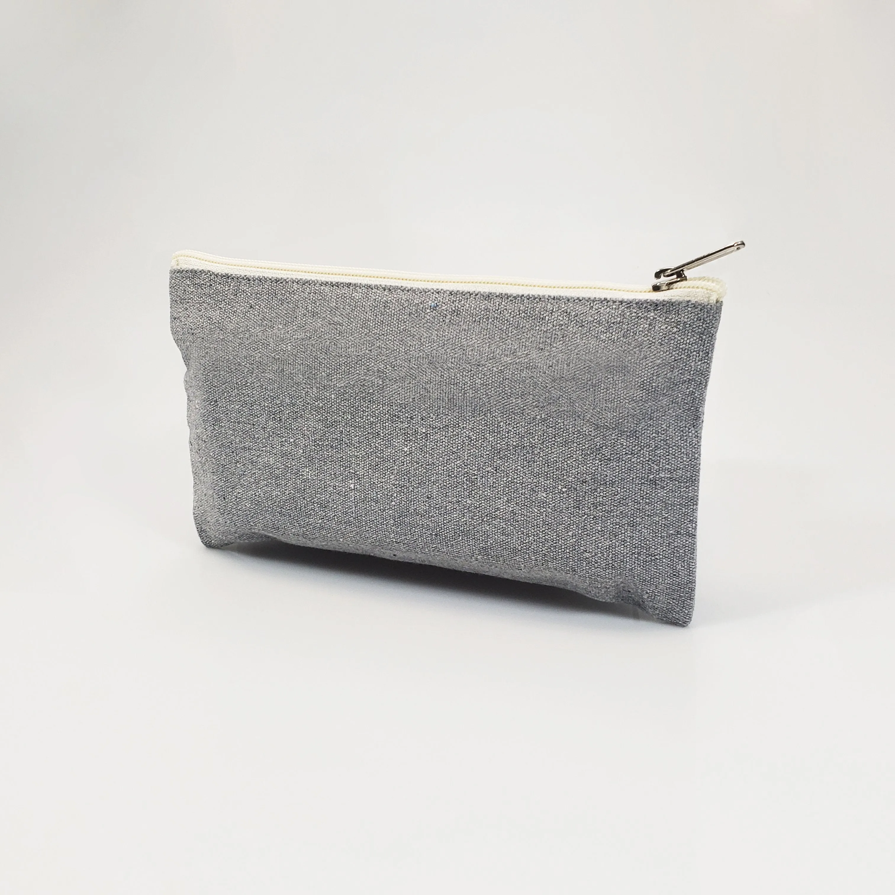 Recycled Canvas Flat Zipper Pouch - RC694