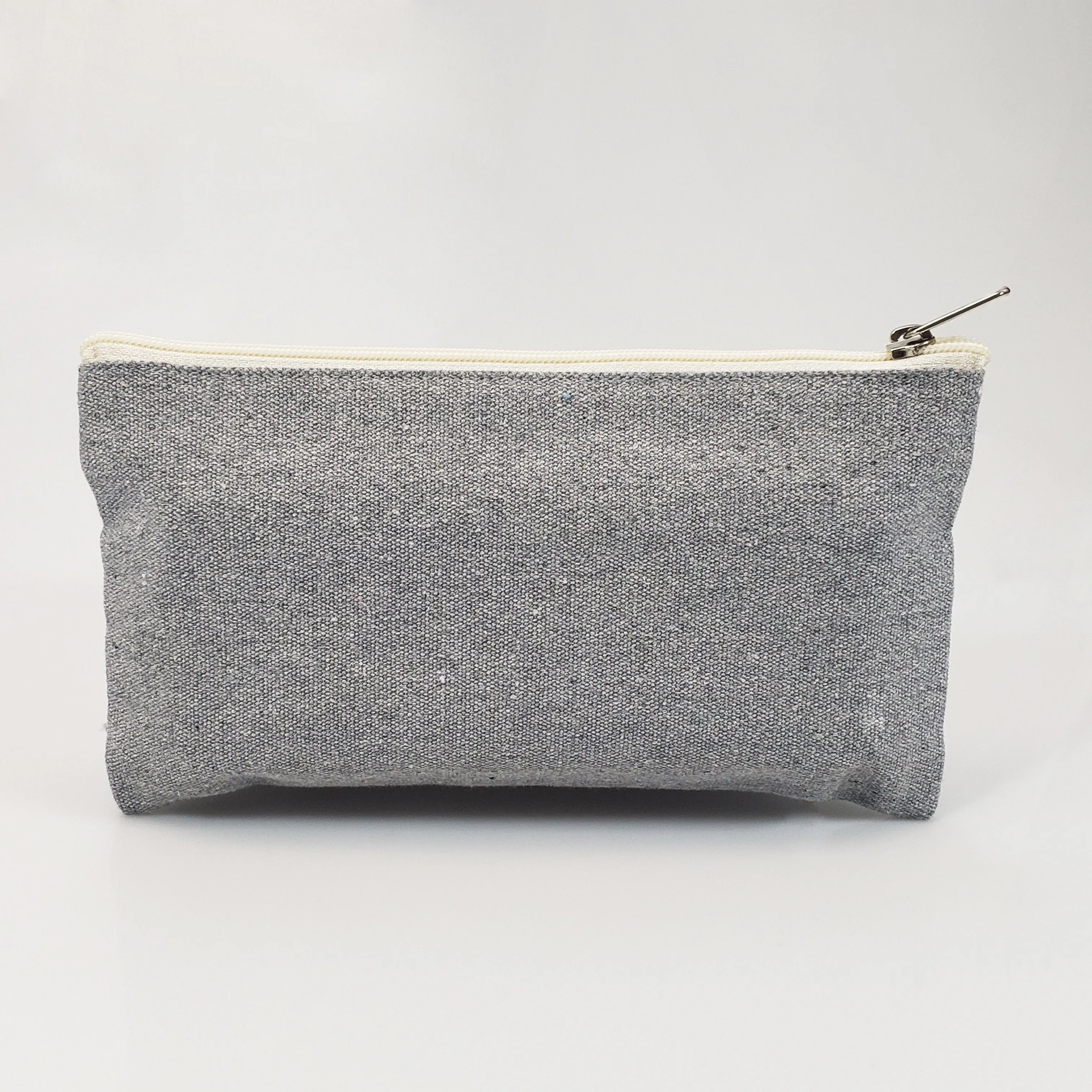 Recycled Canvas Flat Zipper Pouch - RC694