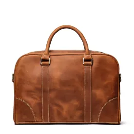 Retro Crazy Horse Leather Business Briefcase J1071