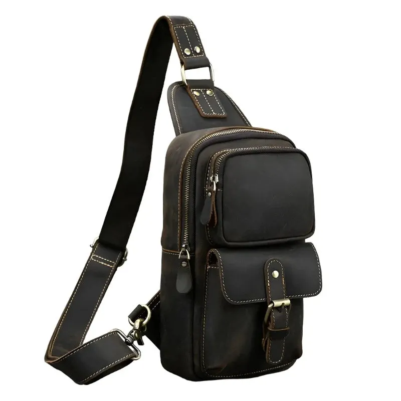 Retro Style Genuine Leather Crossbody Bags