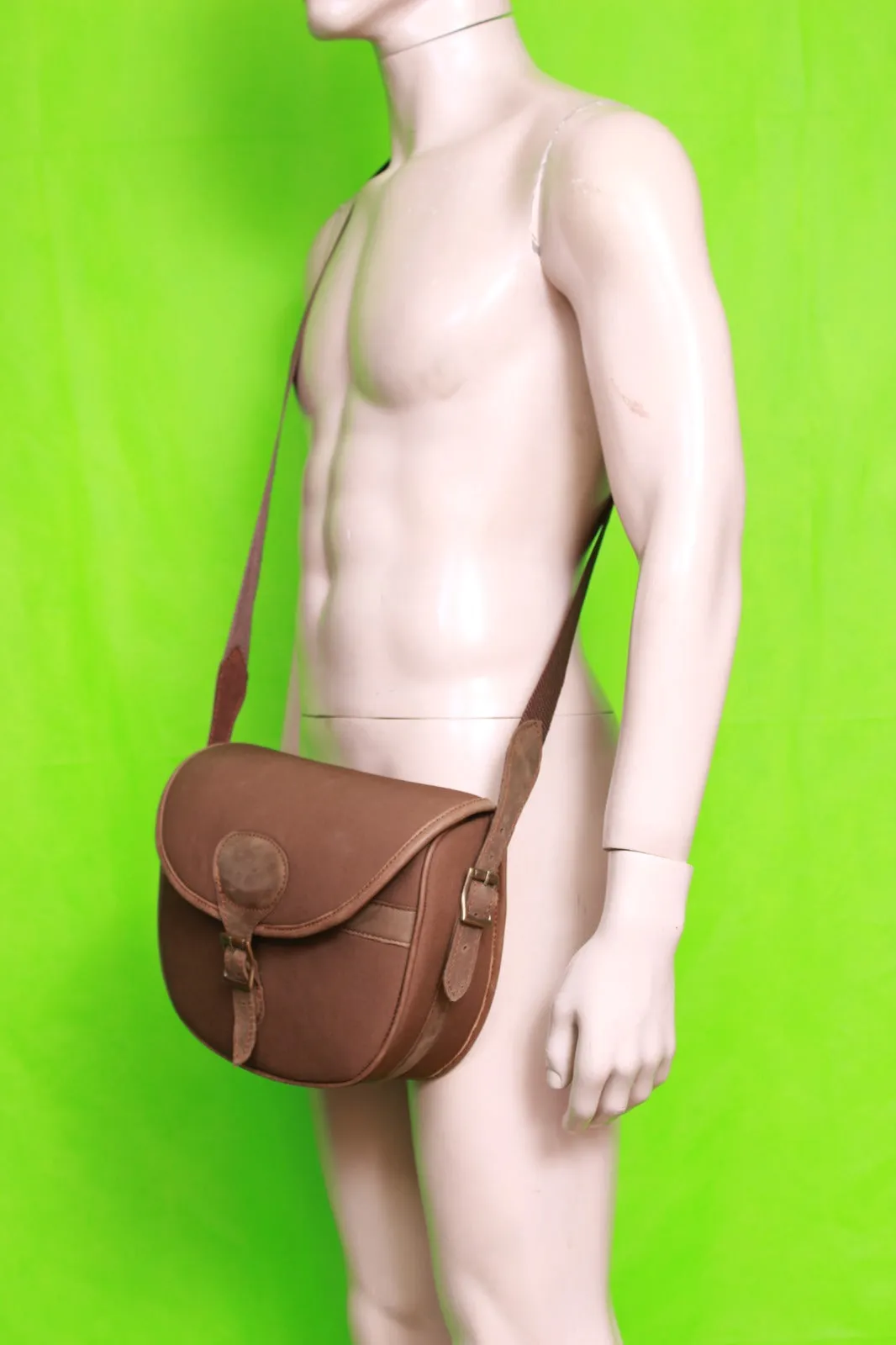 Rich Brown Leather Shooting Bag | High-Quality Canvas Cartridge Pouches