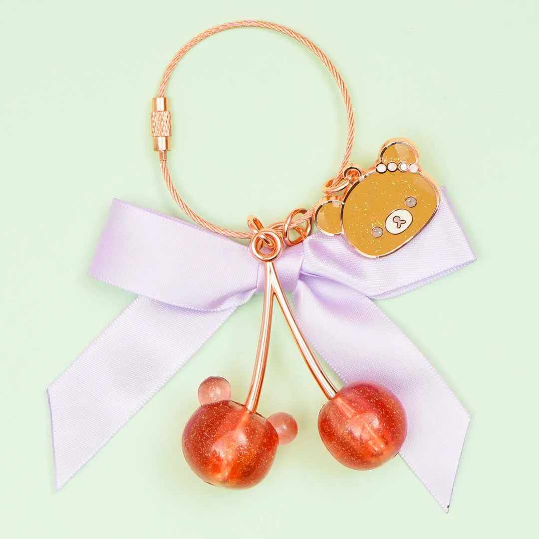 Rilakkuma Korikogu Jewel Cherry Keychain