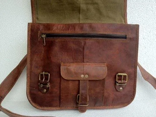 Rugged Leather Laptop Bag