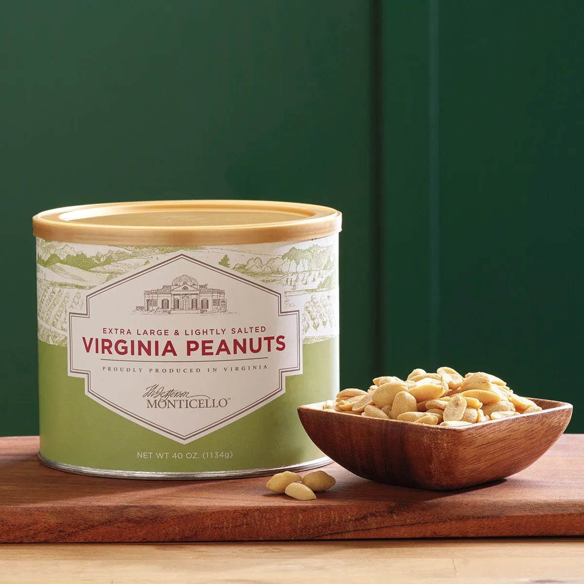 Salted Roasted Virginia Peanuts 40 oz.