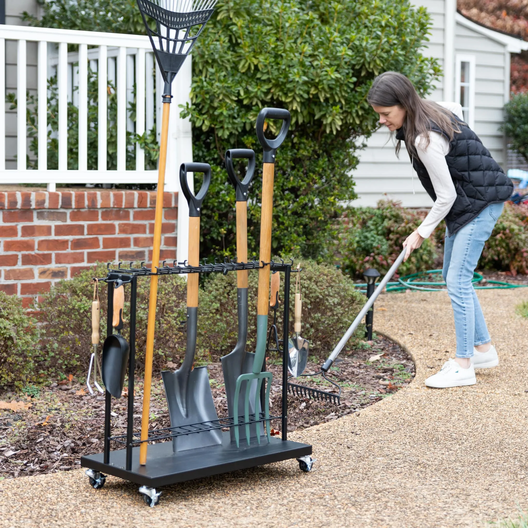 Shovel Shuttle | Rolling Garden Tool Organizer