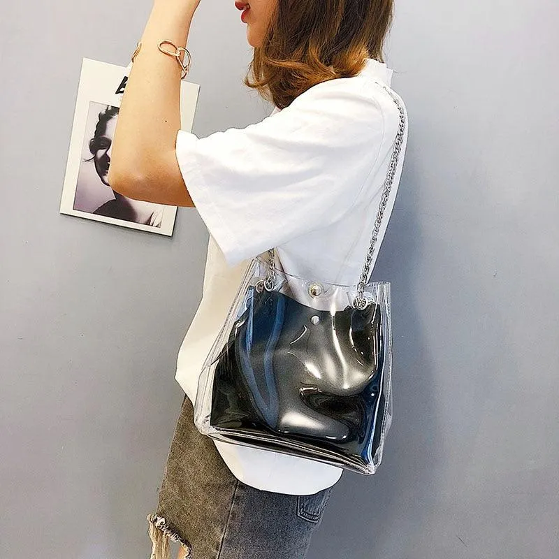 Small Transparent Bucket Bag