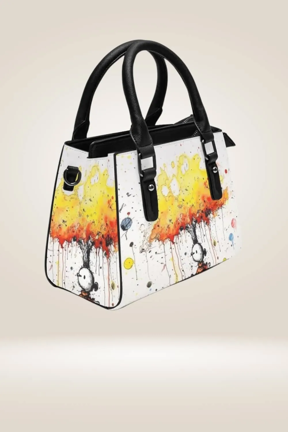 Spray Paint Tree White graffiti Satchel Bag