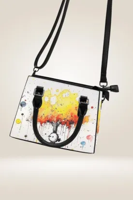 Spray Paint Tree White graffiti Satchel Bag