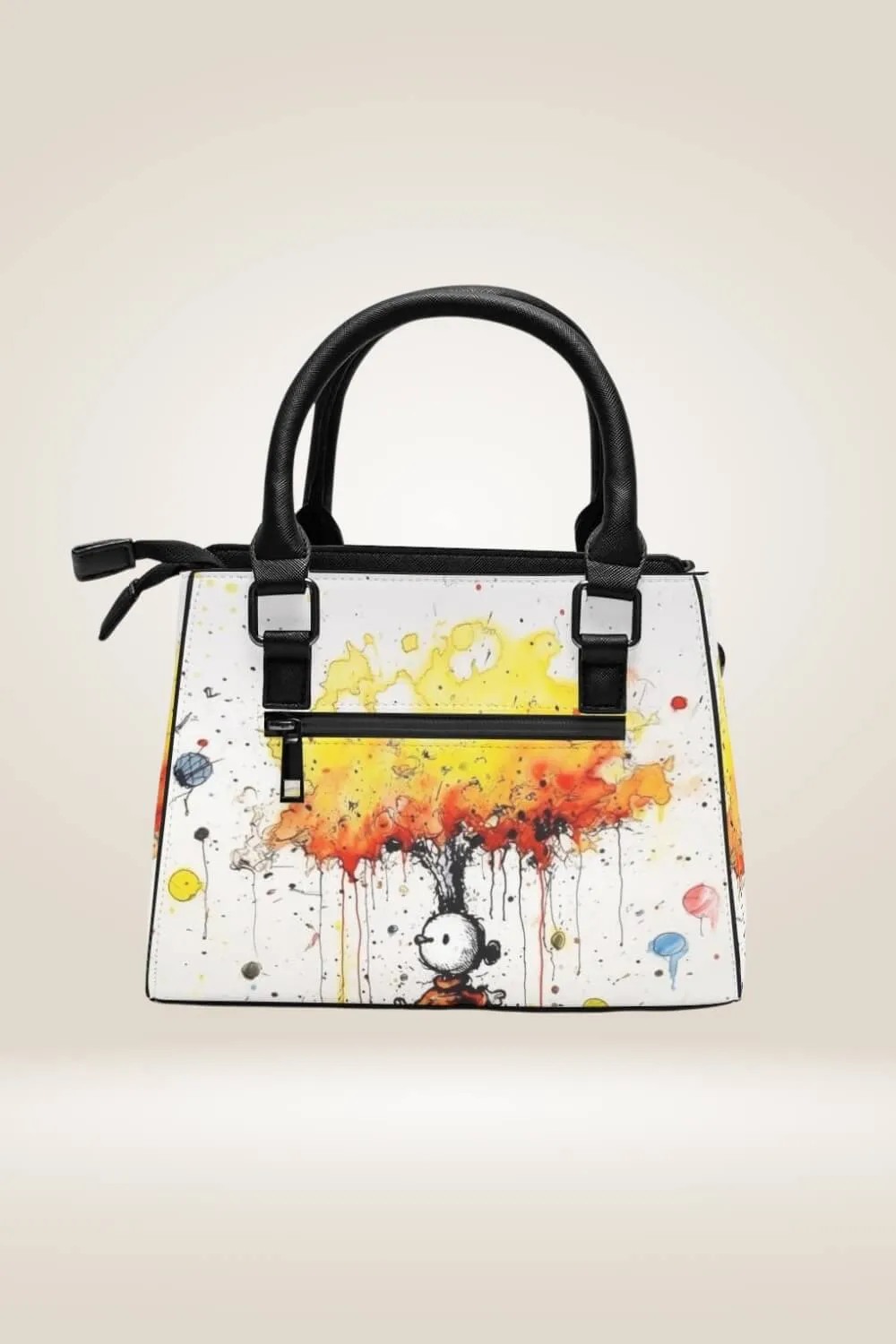 Spray Paint Tree White graffiti Satchel Bag