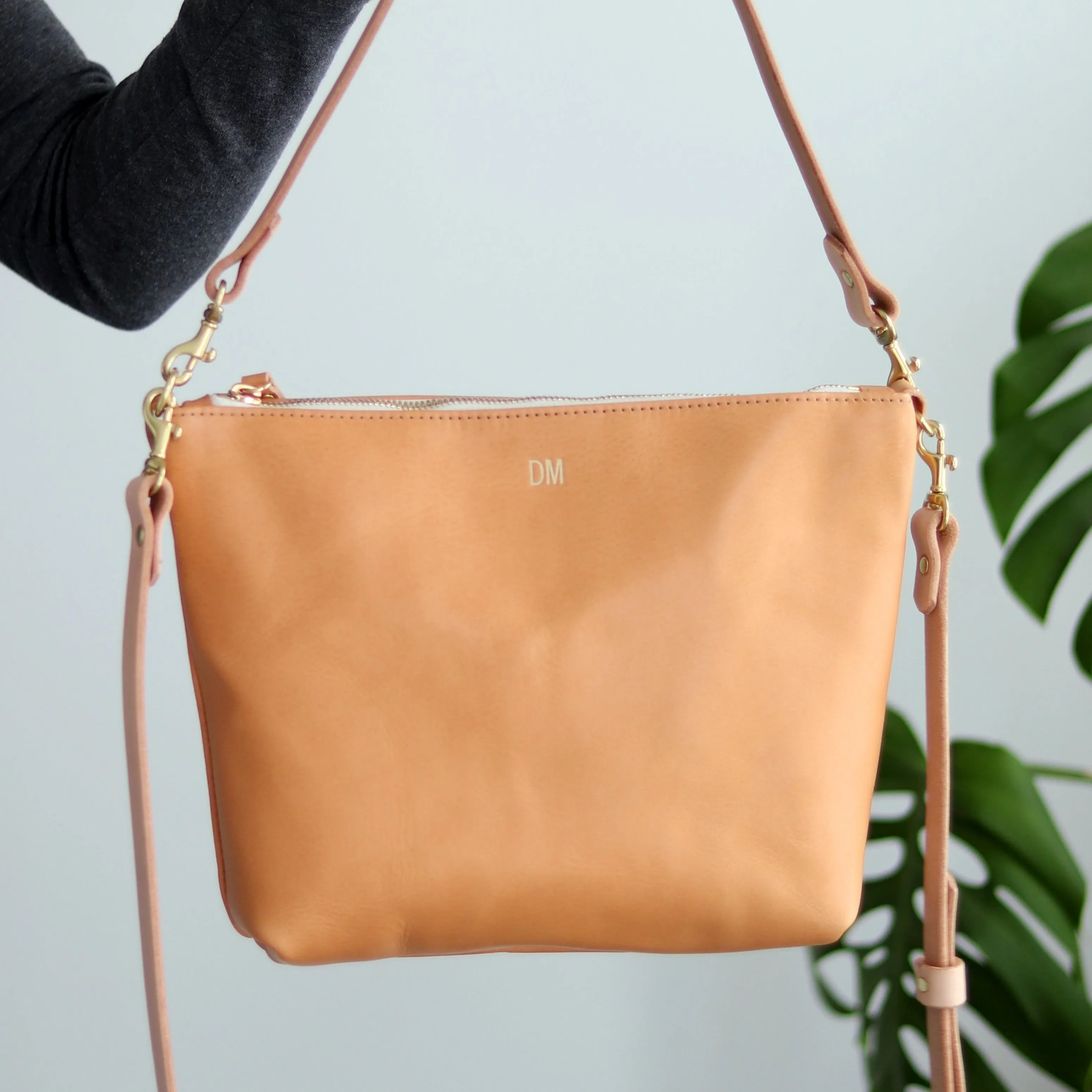 Summer Seconds Sale - Crossbody Bag with Monogram - Beige No. 2